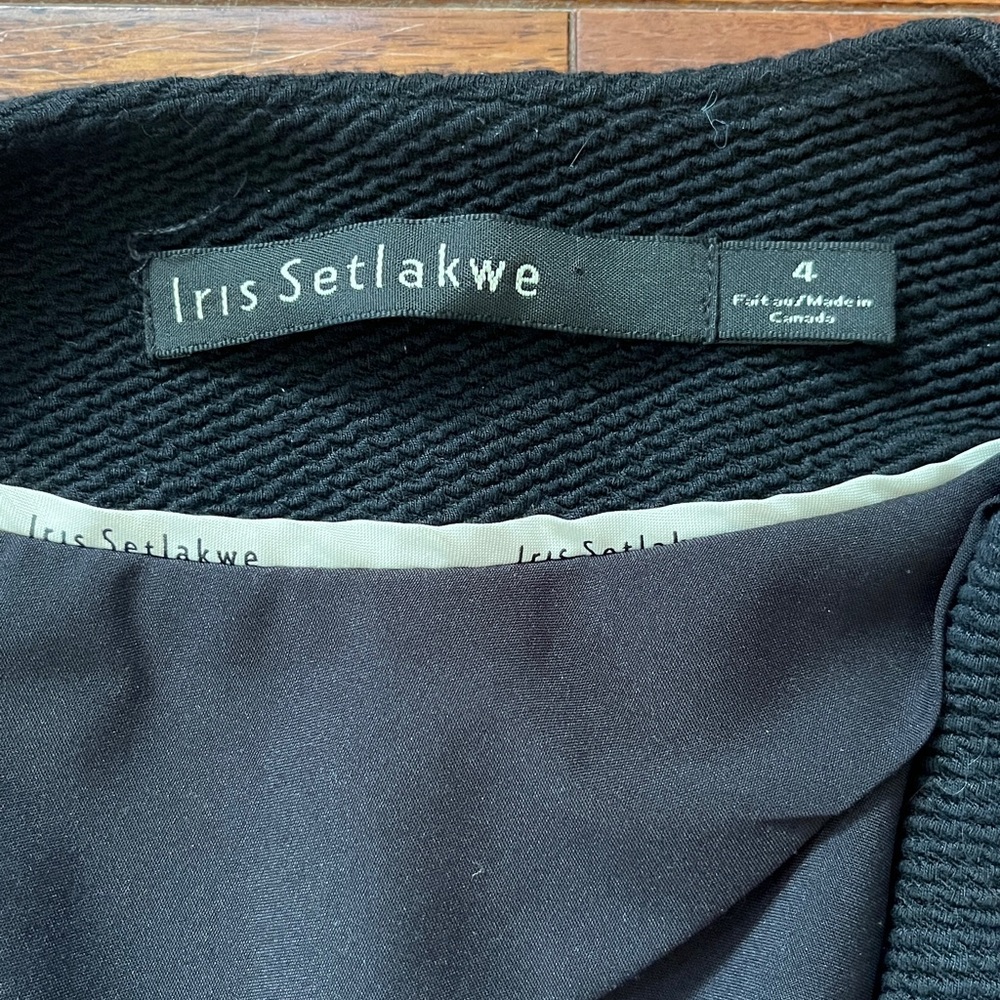 Vintage Iris Setlakwe Black Blazer with Fringe Detail Size 4 - Picture 2 of 6
